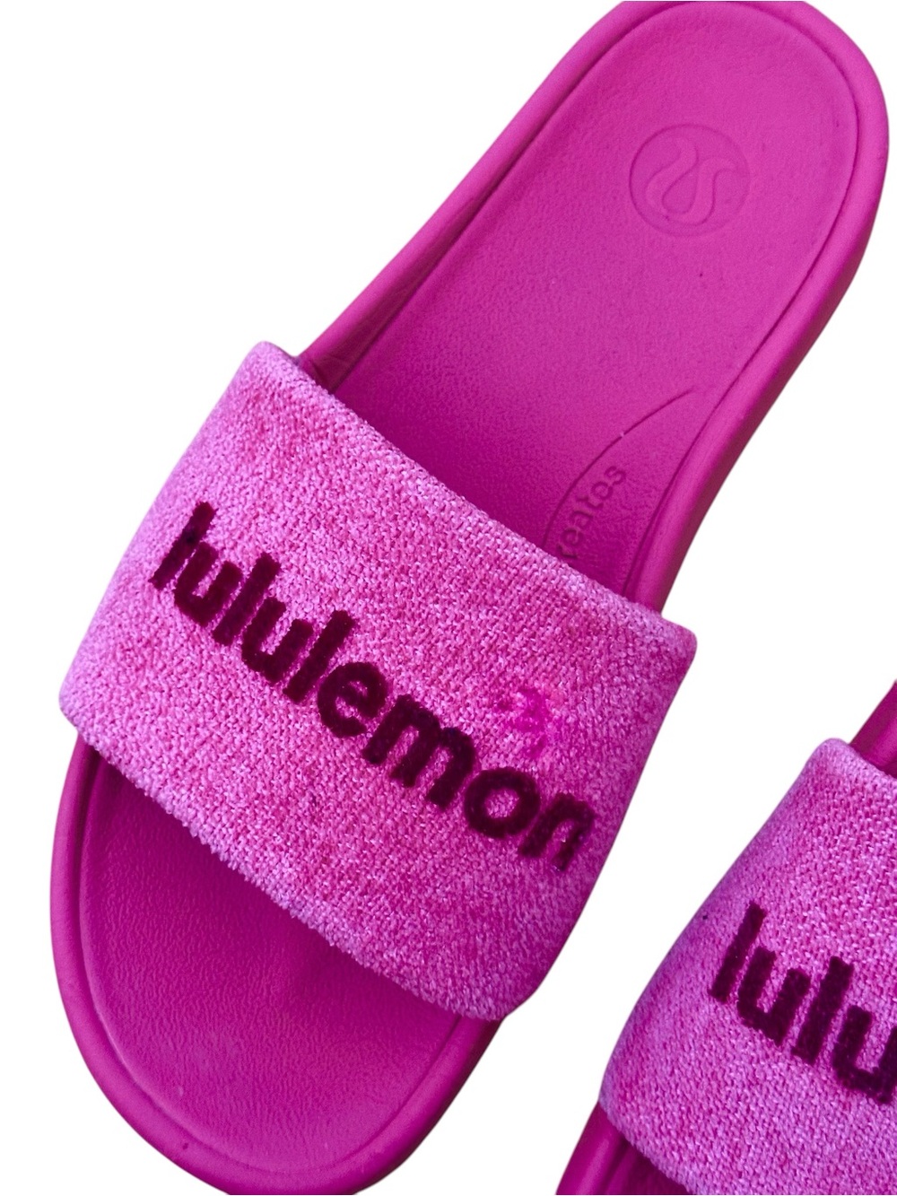 Lululemon Womens Restfeel Terry Slide Size 8 Pink Raspberry - Picture 6 of 7
